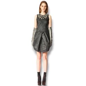 Vera Wang Collection 2013 Silk Wool Blend Black Dress